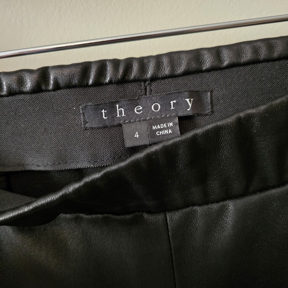 Theory Adbelle Lambskin Skinny Legging Black - Picture 4 of 7